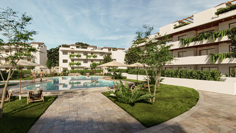 Moderne Wohnungen mit Terrassen, Gärten oder privatem Solarium