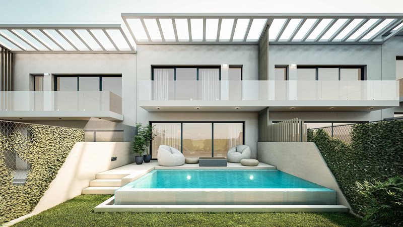 Neubau Doppel- und Reihenhäuser in Golf- und Strandnähe